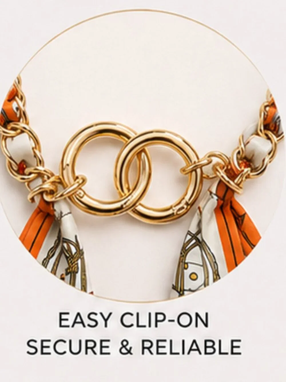 Ribbon Chain Phone Crossbody Lanyard with clear Tether Patch